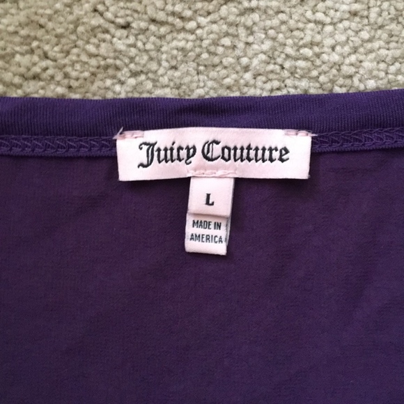 Juicy Couture Jeweled Plum Square Tee w/ Yoke NWT - Picture 7 of 8